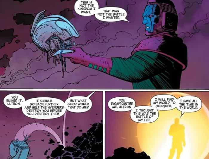 În benzile desenate Marvel, Kang s-a luptat inclusiv cu Ultron